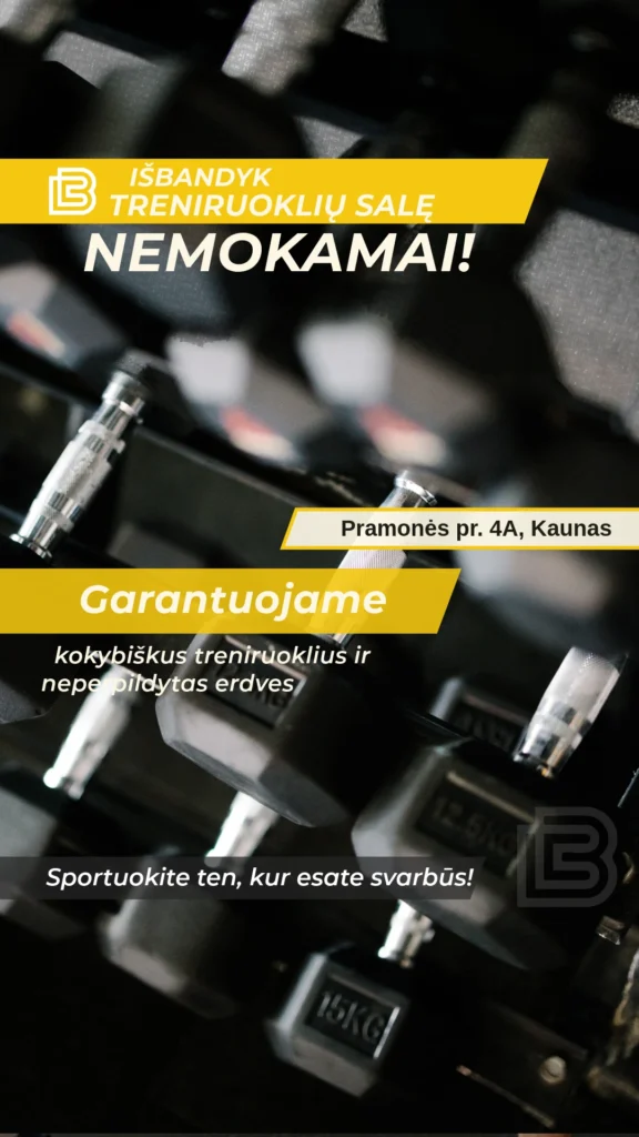 Isbandykite treniruokliu sale nemokamai